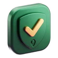Compliance shield 3D icon