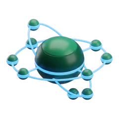 Creator distribution network 3D icon