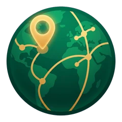 Licensed markets globe with location pin