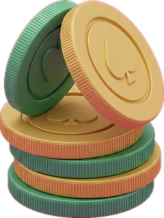 Stacked poker chips