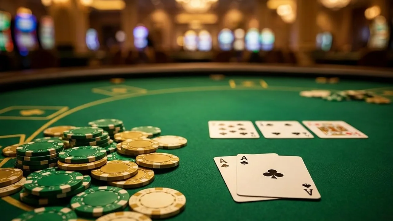 Poker stream live on Kick — pocket aces and chips on the felt